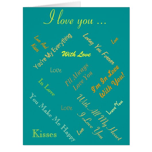 romantic text on green background love (Front)