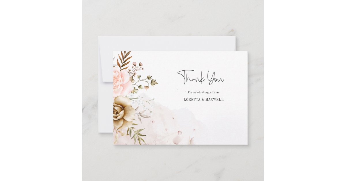 Romantic Thank You Card Zazzle