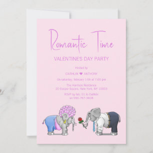 Romantic Time Valentines Day Party Invitation