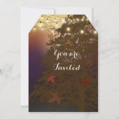 Romantic Tree Under the Stars Forest Wedding Invitation (Back)