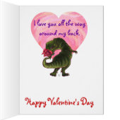 Romantic TRex Be Mine Big Card (Inside (Right))