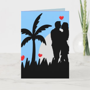 ROMANTIC TROPICAL BIRTHDAY GREETING CARD 
