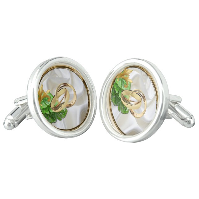 Romantic Tropical Cuff Links (Angled)