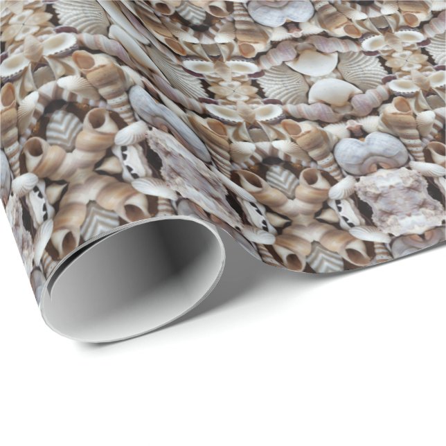 Romantic Tropical Exotic Sea Shells Beach Life Wrapping Paper (Roll Corner)