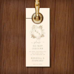 Romantic Tropical Greenery Wedding Door Hanger