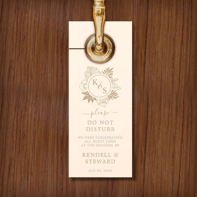 Romantic Tropical Greenery Wedding Door Hanger (Creator Uploaded)