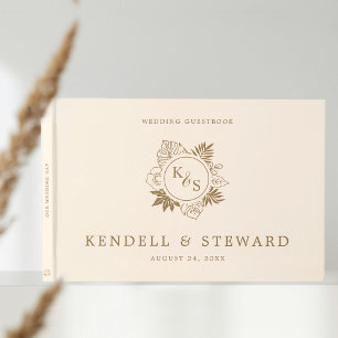 Romantic Tropical Greenery Wedding Guest Book