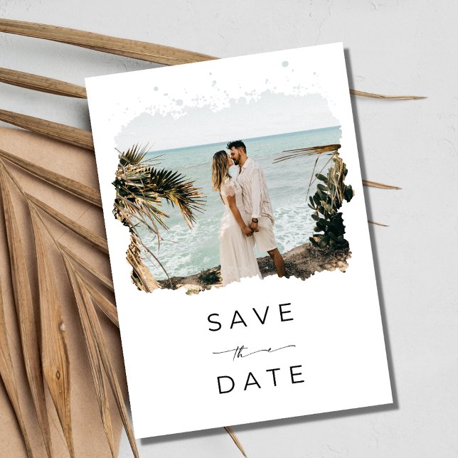Romantic Tropical Photo Destination Beach Wedding  Save The Date (Romantic Tropical Photo Destination Beach Wedding Save The Date)