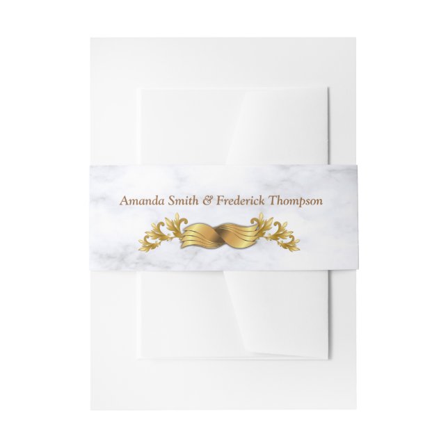 Romantic Tropical Wedding Belly Band (Front Example)