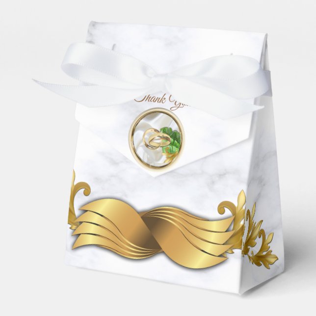 Romantic Tropical Wedding Favor Boxes (Front Side)