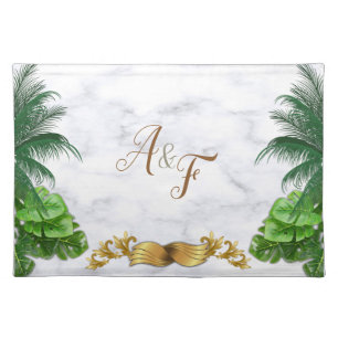 Romantic Tropical Wedding Place Mat