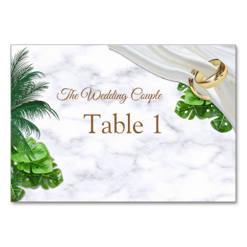 Romantic Tropical Wedding Table cards