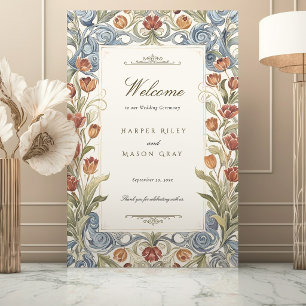 Romantic Tulips Wedding Welcome Sign