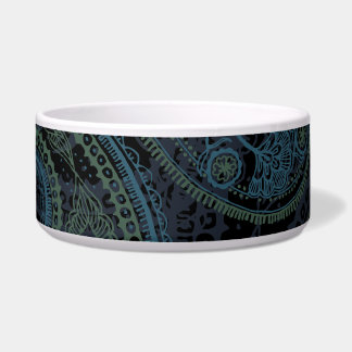 Romantic Turquoise, Blue & Green Paisley Bowl