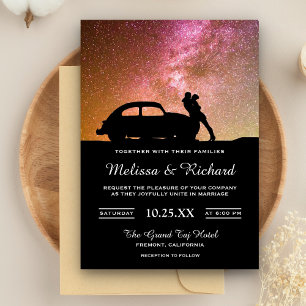 Romantic Twilight Galaxy Couple Wedding Invitation