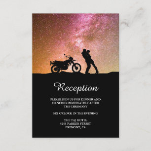 Romantic Twilight Galaxy Couple Wedding Reception Enclosure Card