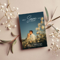 Romantic Typography Photo Save the Date