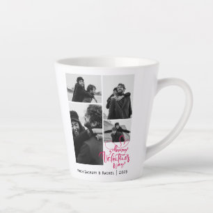 Romantic Typography Valentines day couple 4 photo Latte Mug