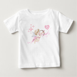 Romantic Valentine Art with Pink Heart Glow Baby T-Shirt