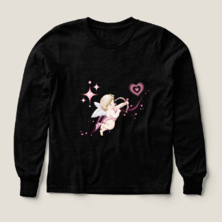 Romantic Valentine Art with Pink Heart Glow Tri-Blend Shirts