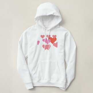 Romantic Valentine Love Hearts Design Hoodie