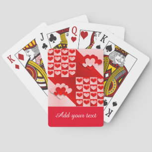 Romantic Valentine Love Hearts Red White Heart Poker Cards