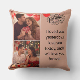 Romantic Valentine Love Quote Throw Pillow