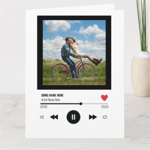 Romantic Valentine Music Player Custom Photo Card