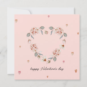 Romantic Valentine’s Day with Floral Heart Card