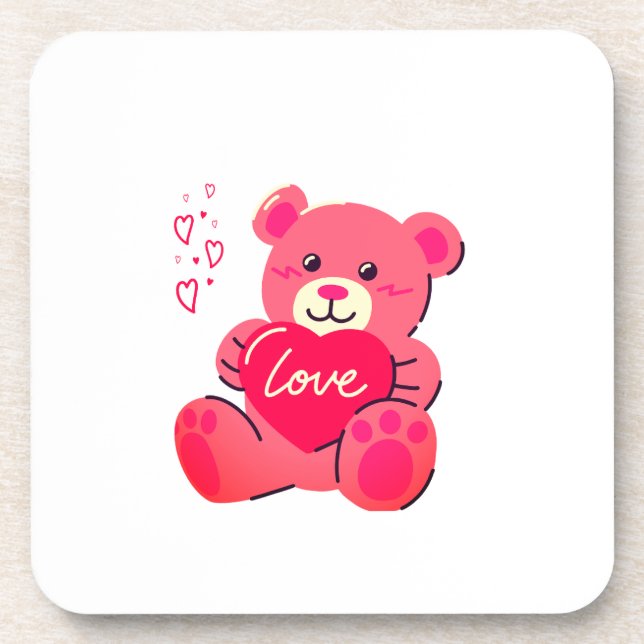 Romantic Valentine’s Gift Beverage Coaster (Front)