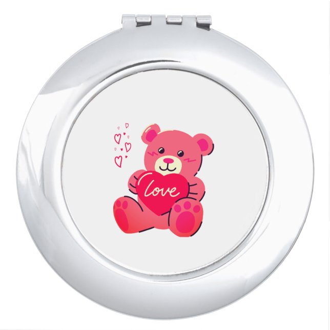 Romantic Valentine’s Gift Compact Mirror (Front)