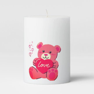 Romantic Valentine’s Gift Pillar Candle