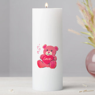 Romantic Valentine’s Gift Pillar Candle