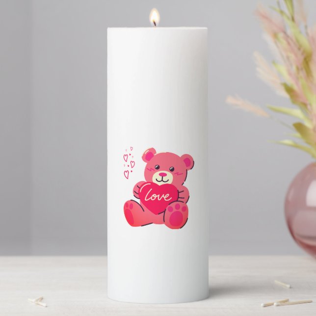 Romantic Valentine’s Gift Pillar Candle (In Situ)