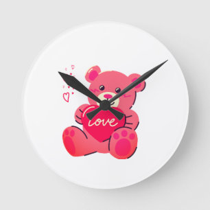 Romantic Valentine’s Gift Round Clock