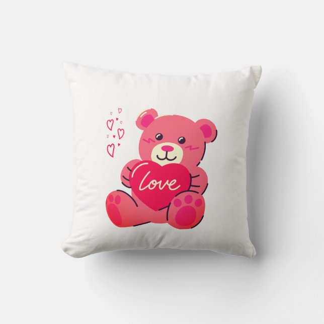 Romantic Valentine’s Gift Throw Pillow (Front)