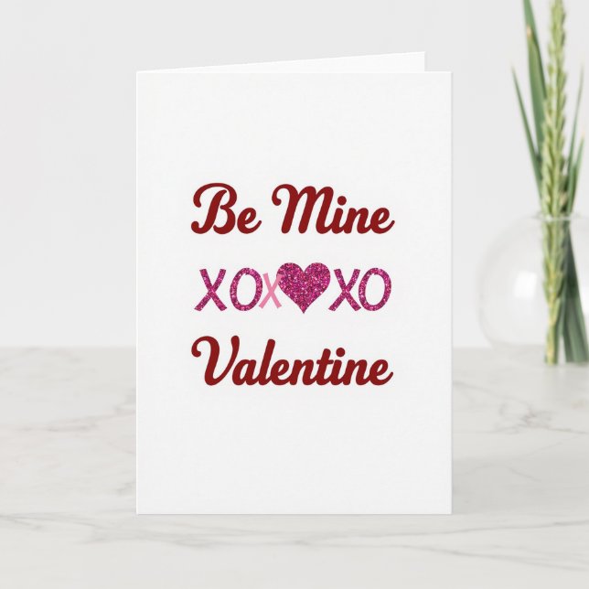 Romantic Valentine Xoxo Card (Front)