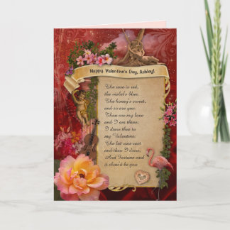 Romantic Valentine's (customizable) Holiday Card