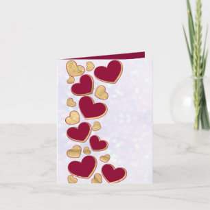 Romantic Valentine's Day Burgundy & Gold Heart Invitation