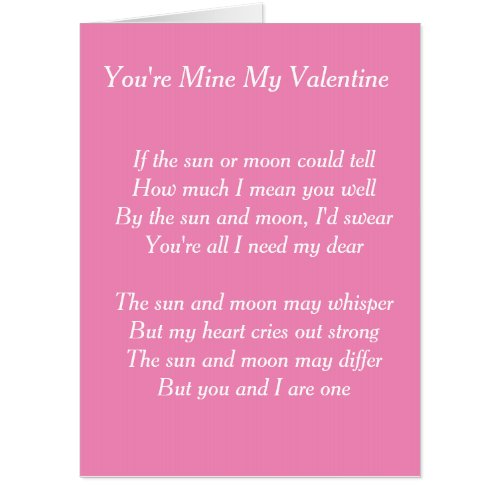 Romantic Valentines Day Card