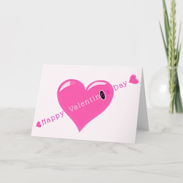 Romantic Valentine's Day Card with Heart (Front)
