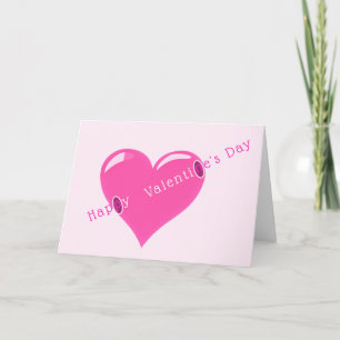 Romantic Valentine's Day Card with Heart Love