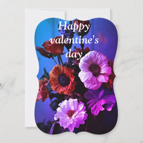 Romantic Valentines Day Flat Card Dancing couple 