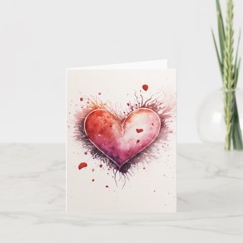 Romantic Valentines Day Graphic Heart Card