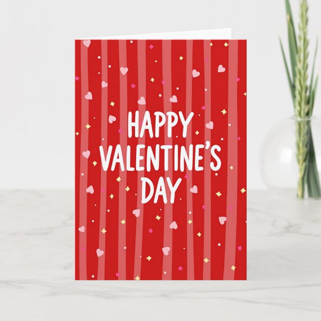 Romantic Valentines Day Greeting Card (Front)