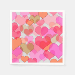 Romantic Valentine's Day Love Valentine Sweetheart Paper Napkins