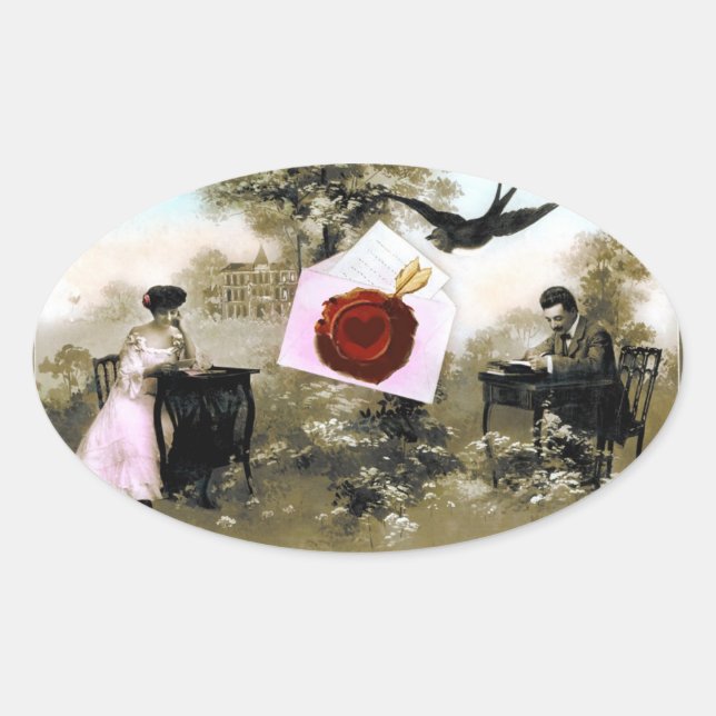 ROMANTIC VALENTINE'S DAY LOVERS RED WAX SEAL HEART (Front)