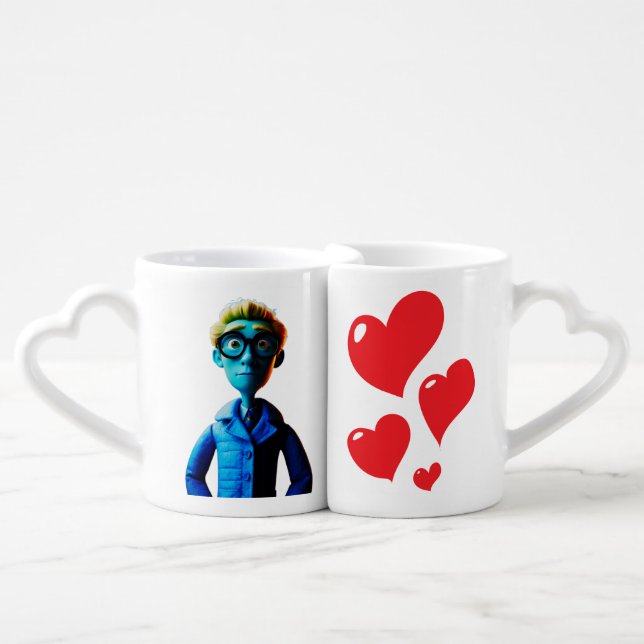 Romantic Valentine's Day Mug Set (Front Nesting)
