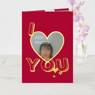 Romantic Valentine's Day Photo Foil Card