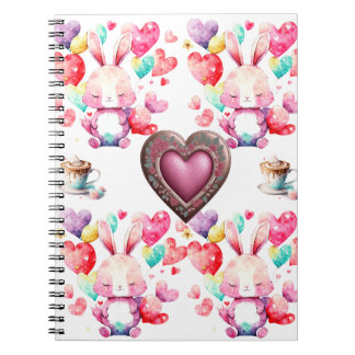 Romantic Valentine's Day Wallpaper -Hearts Design Notebook